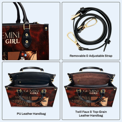 Gemini Girl 02 - Sac à main en cuir personnalisé - z_gem02