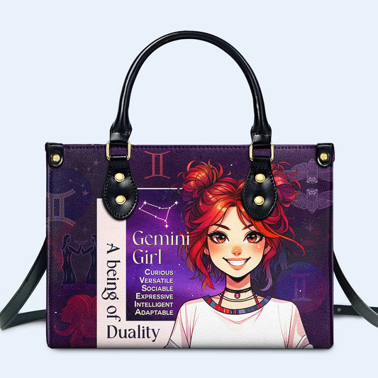 Chica Géminis 03 - Bolso de mano de piel personalizado - z_gem03
