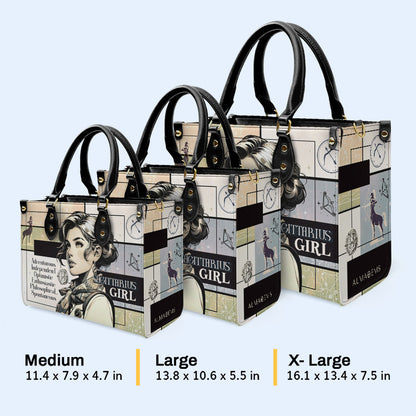 Fille Sagittaire 03 - Sac à main en cuir personnalisé - z_sag03