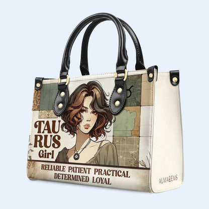 Taurus Girl 01 - Personalized Custom Leather Handbag - z_tau01