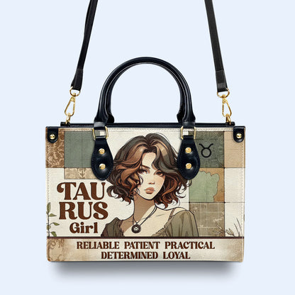 Taurus Girl 01 - Personalized Custom Leather Handbag - z_tau01
