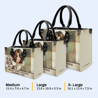Taurus Girl 01 - Personalized Custom Leather Handbag - z_tau01