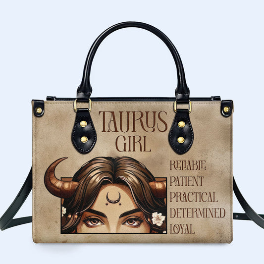 Chica Tauro 02 - Bolso de mano de piel personalizado - z_tau02
